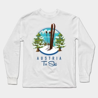 Austria To Ski sports logo Long Sleeve T-Shirt